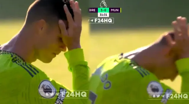 Cristiano Ronaldo estuvo al borde del llanto tras la derrota del United ante el Brentford Cristiano Ronaldo estuvo al borde del llanto tras la derrota del United ante el Brentford