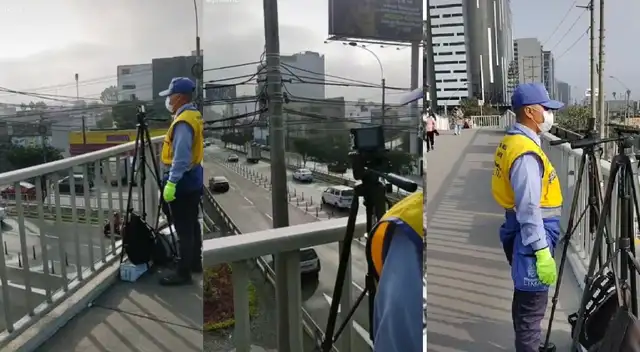 Conoce qué capturó el joven mientras caminaba por un puente de la av. Javier Prado.