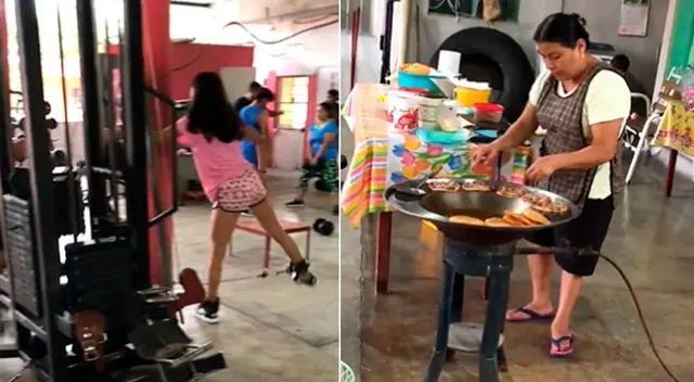 ¡A vencer el antojo! Ponen puesto de comida dentro de un gimnasio