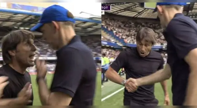 Antonio Conte y Thomas Tüchel protagonizaron tenso momento durante y post partido entre Chelsea vs Tottenham
