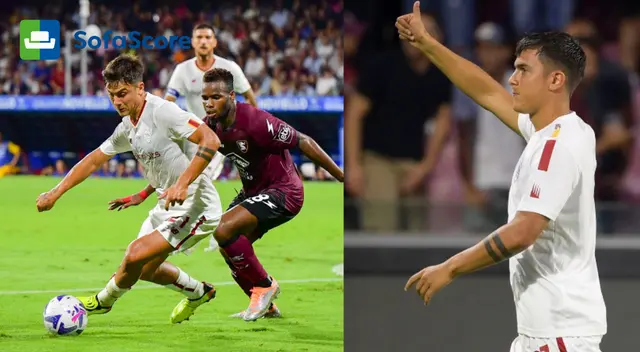 Paulo Dybala en su debut en la Serie A con la Roma