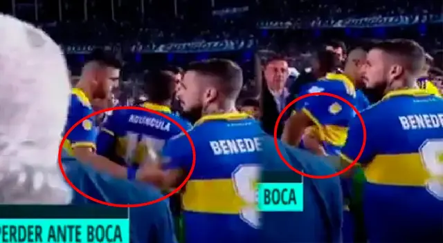 Zambrano y Benedetto se dieron la mano al término del Boca vs. Racing Zambrano y Benedetto se dieron la mano al término del Boca vs. Racing