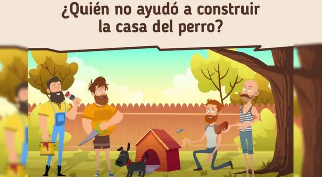 ¿Quién no ayudó a construir la casa del perro? El acertijo visual que el 99% no logra resolver ¿Quién no ayudó a construir la casa del perro? El acertijo visual que el 99% no logra resolver
