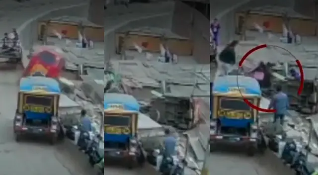 Un hombre quería ayudar a los accidentados y termina cayéndose por el techo de una vivienda.