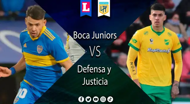 Conoce la programación del partido Boca Juniors vs Defensa y Justicia. Conoce la programación del partido Boca Juniors vs Defensa y Justicia.