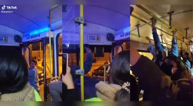 Bus se va de parranda coreando Rakata de Wisin y Yandel