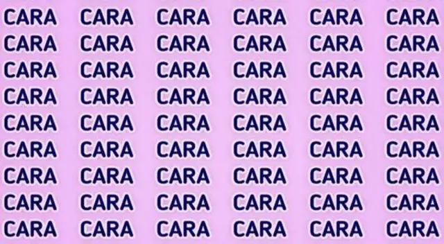 Reto visual: Encuentra la palabra 'CAPA' en solo 5 segundos.