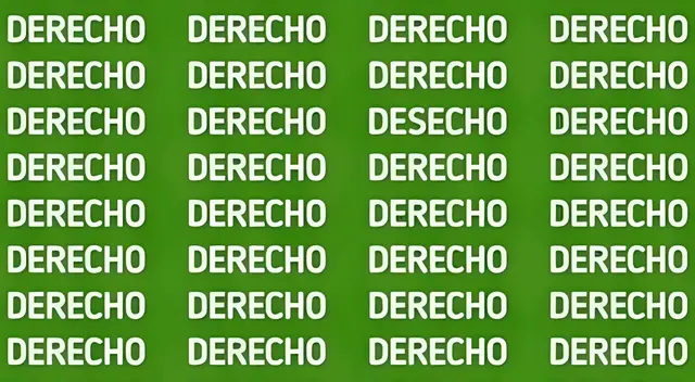 Tienes 8 segundos: ¿Dónde está la palabra DESECHO? Solo si eres CRACK resolverás el reto