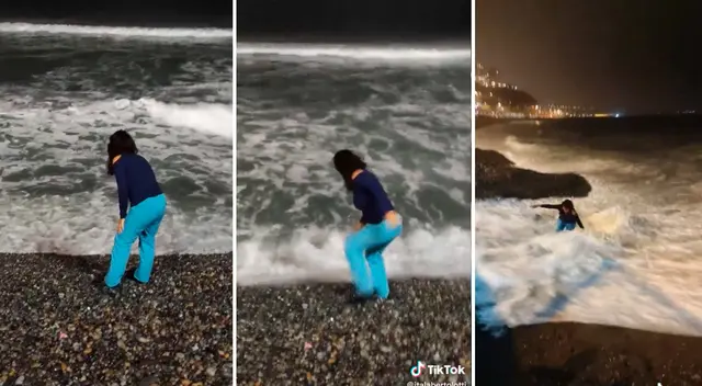 Una mujer fue a la Costa Verde y la naturaleza la 'castigó'. Una mujer fue a la Costa Verde y la naturaleza la 'castigó'.