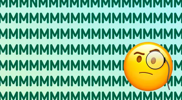 Reto visual: ¿Qué letra no es una 'M'? Más del 90% se rindió en encontrarla Reto visual: ¿Qué letra no es una 'M'? Más del 90% se rindió en encontrarla