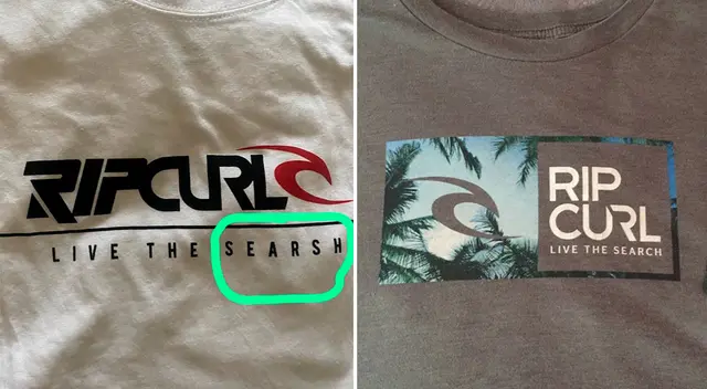 Una madre de familia aseguró que uno de los polos que compró en Saga tenía un error ortográfico