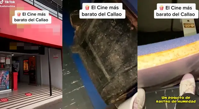 Joven va a 'cine barato' del Callao y se topa con asientos sin resortes y manchas de sangre Joven va a 'cine barato' del Callao y se topa con asientos sin resortes y manchas de sangre