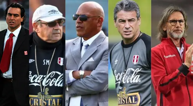 Los últimos cinco entrenadores de la Selección Peruana Los últimos cinco entrenadores de la Selección Peruana