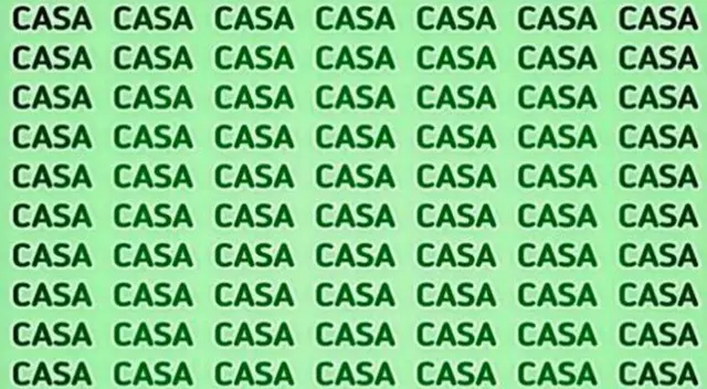 Solo el 5 % logró hallar la palabra 'CAZA' de este reto visual en 8 segundos