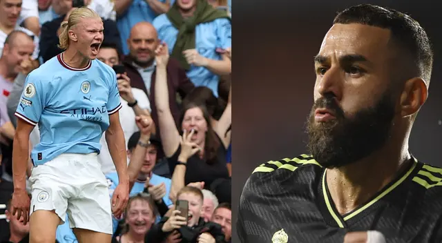 Benzema alucinó con triplete de Haaland