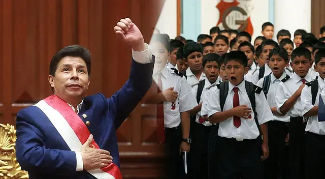 Pedro Castillo: Colegios entonarán de manera obligatoria el himno nacional los días lunes Pedro Castillo: Colegios entonarán de manera obligatoria el himno nacional los días lunes
