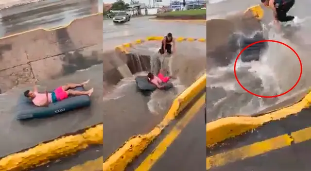 Quiso superar un retro 'extremo' para TikTok y terminó en el desagüe Quiso superar un retro 'extremo' para TikTok y terminó en el desagüe