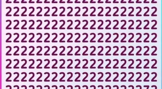 Encuentra en solo segundos el número 7 camuflado entre los 2