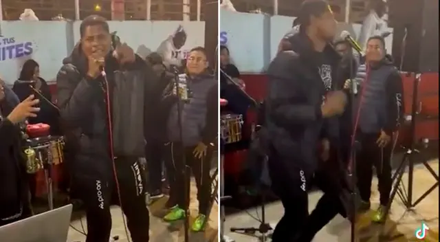 Chiquito Flores demostró sus dotes para el canto luego de atajar en un torneo de barrio.