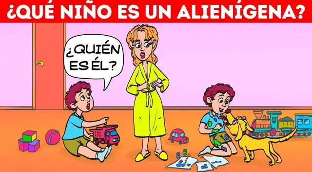 ¿Qué niño es un alienígena? Solo los 'GENIOS' resolvieron este acertijo visual