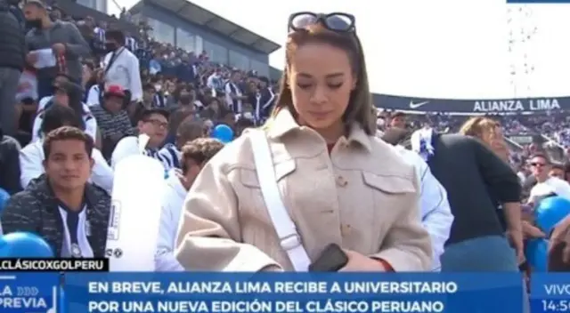 La reacción de Jossmery Toledo al ser captada en Matute para el clásico La reacción de Jossmery Toledo al ser captada en Matute para el clásico