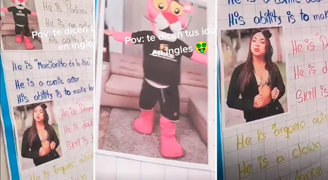 Escolares usan a la 'Pantera' del Sport Boys y a Dayanita para una exposición en inglés Escolares usan a la 'Pantera' del Sport Boys y a Dayanita para una exposición en inglés