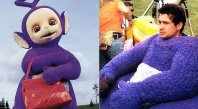 El fallecido actor y bailarín de ballet, Simón Shelton, interpetró a Tinky Winky.