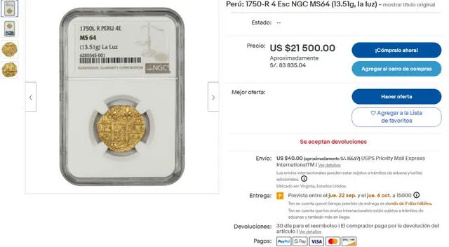 Moneda de medio real 1750