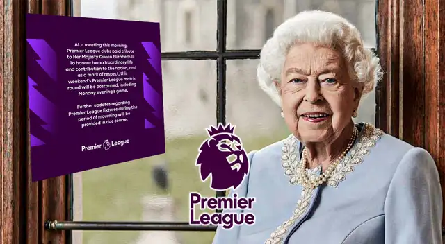 Premier League suspendió la jornada 7 por la muerte de la reina Isabel II Premier League suspendió la jornada 7 por la muerte de la reina Isabel II