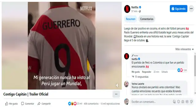 Contigo Capitán se estrenó HOY 05 de octubre en Netflix   