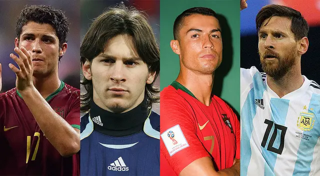 Así cambiaron Messi y Cristiano en cada Mundial con el pasar de los años Así cambiaron Messi y Cristiano en cada Mundial con el pasar de los años
