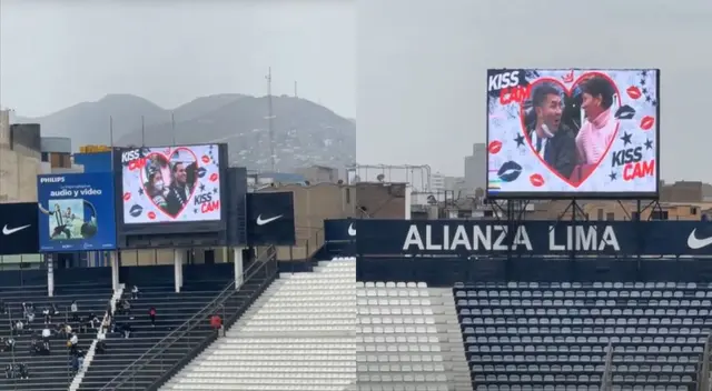 Pareja captada en 'Kiss Cam' de Matute 'arruga' al beso.