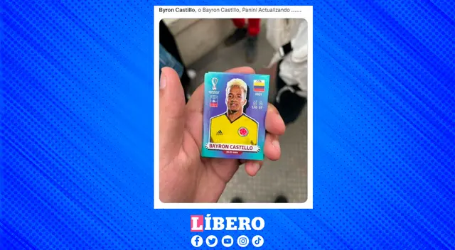 Los usuarios no dudaron en crear el 'nuevo' sticker de Byron Castillo en el álbum Panini.