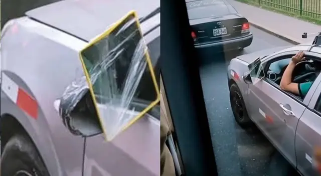 TikTok: peruano es captado utilizando espejo de baño para su auto y es viral TikTok: peruano es captado utilizando espejo de baño para su auto y es viral