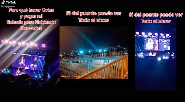 TikTok: se suben a puente peatonal y se ahorran entrada para ver show de 'Hablando huev*d*s' TikTok: se suben a puente peatonal y se ahorran entrada para ver show de 'Hablando huev*d*s'