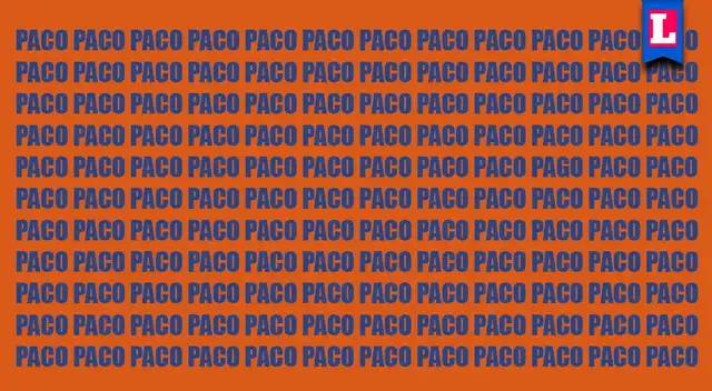 Reto visual EXTREMO: Encuentra la palabra 'PAGO' en 9 segundos Reto visual EXTREMO: Encuentra la palabra 'PAGO' en 9 segundos