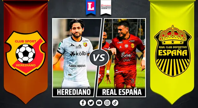 Herediano vs Real España por la Liga Concacaf - cuartos de final