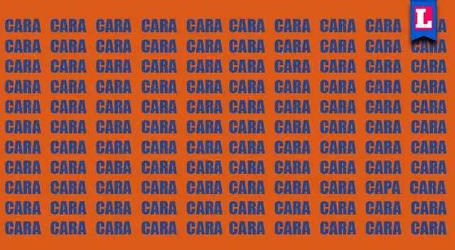 Reto Visual EXTREMO: Ubica la palabra 'CAPA' en 7 segundos