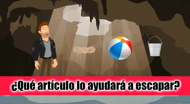 ¿Qué artículo lo ayudará a escapar? Resuelve este acertijo en menos de 8 segundos