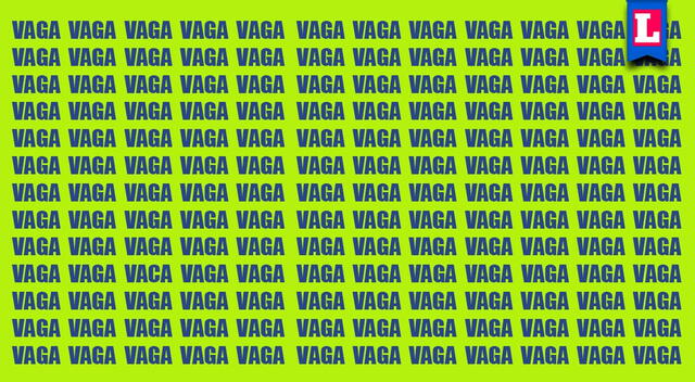 Reto visual EXTREMO: Encuentra la palabra 'VACA' en menos de 8 segundos