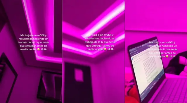 TikTok: Va a hotel y termina haciendo su tarea. TikTok: Va a hotel y termina haciendo su tarea.