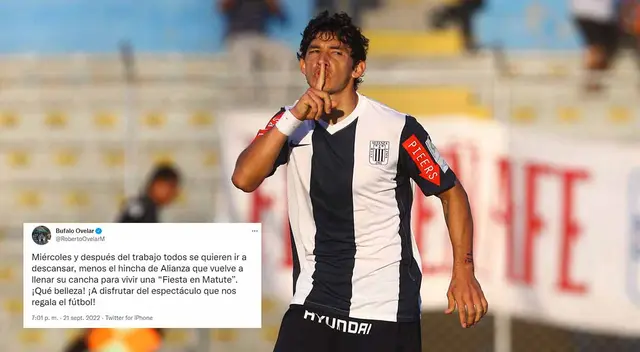 Roberto Ovelar resaltó el amor del hincha de Alianza