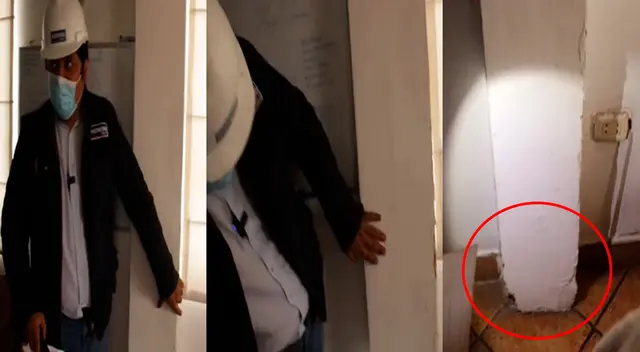 Contrató albañiles 'novatos' y quedó horrorizado al ver que habían construido 'columna' de triplay