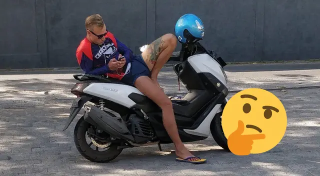 ¿Solo hay una persona en la moto? La ilusión óptica que hizo mirar dos veces a muchas personas