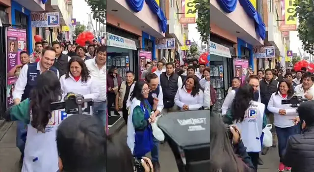Simpatizante de 'Podemos Perú' corre a los brazos de George Forsyth: "No resistió"