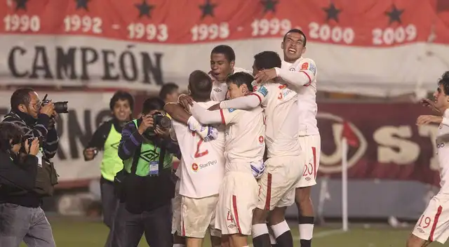 La 'U' celebrando uno de sus triunfos en Libertadores Sub 20
