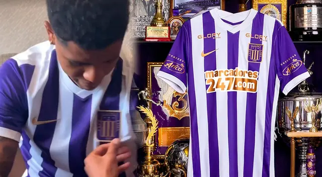 Wilder Cartagena lució camiseta de Alianza Lima