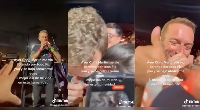 Coldplay: Chris Martin baja del escenario para abrazar a fan desconsolada al escuchar Fix You