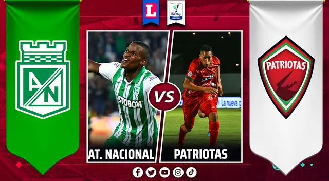 Atlético Nacional recibe este lunes a Patriotas
