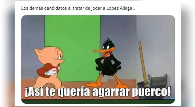 López Aliaga confrontando a los demás candidatos